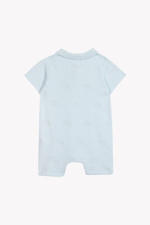 Kurzer Overall – Sky-Baumwoll-Igelmuster - Image principale