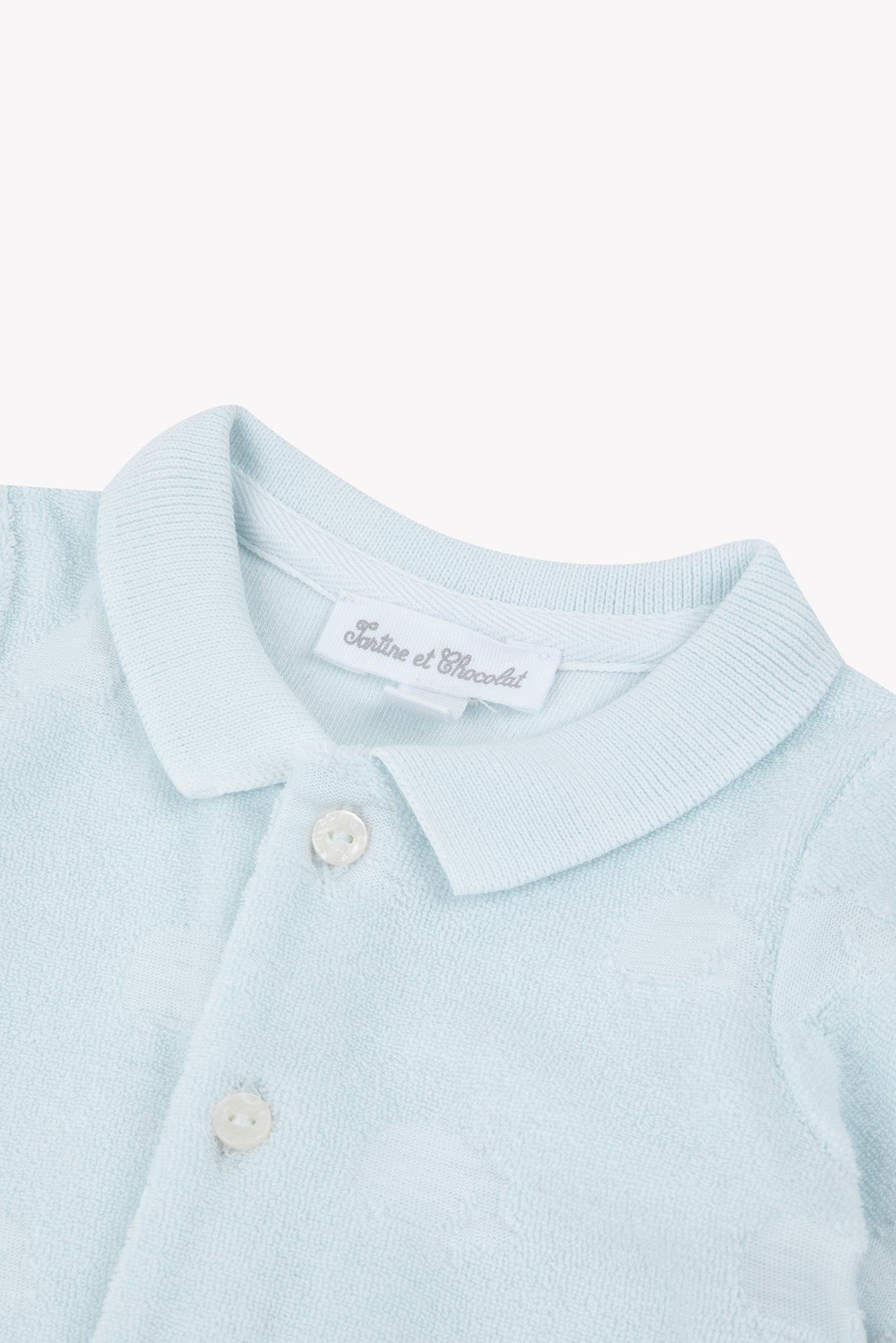 Kurzer Overall – Sky-Baumwoll-Igelmuster