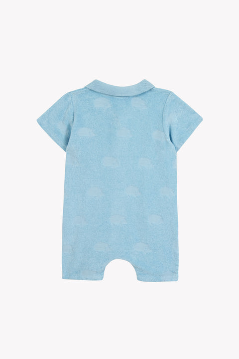 Kurzer Overall - Blau Horizont-Igelmuster aus Baumwolle - Image principale