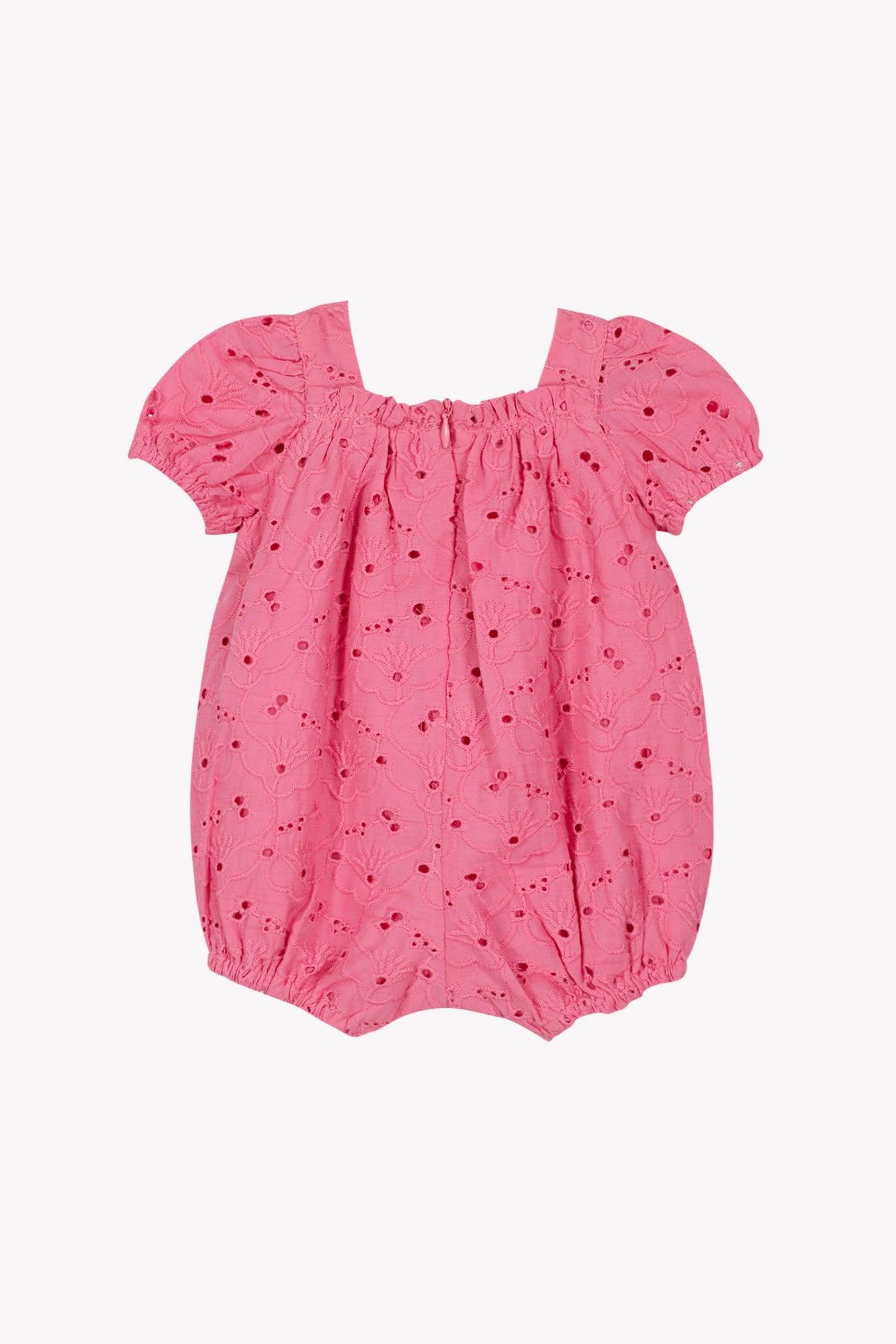 Korte jumpsuit - Roze katoen Borduurwerk Engels