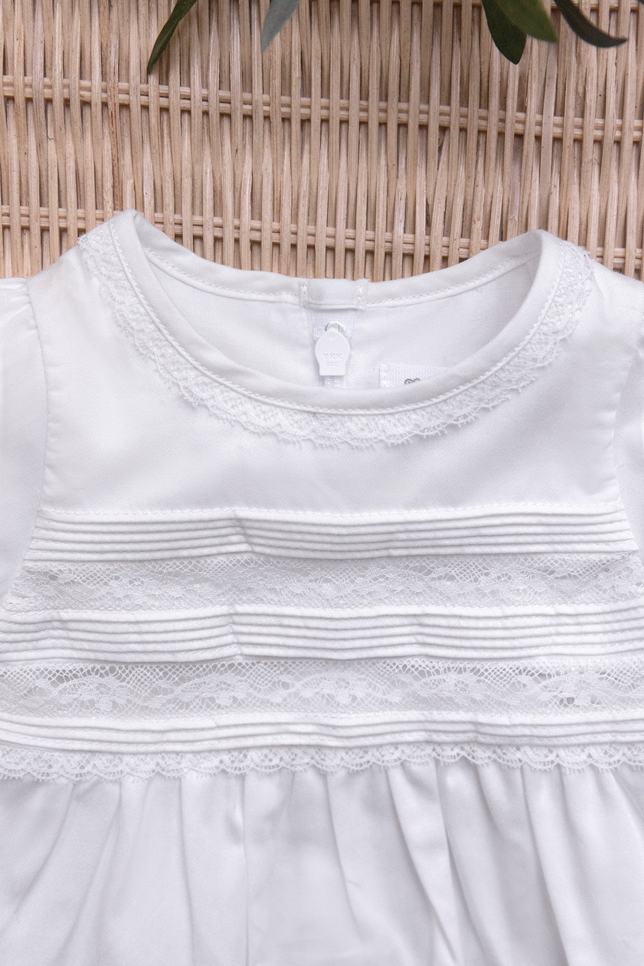 Combinaison courte - Ecru coton dentelle