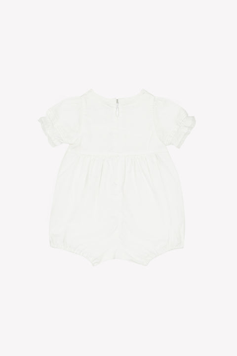 Kurzer Overall - Ecru Baumwolle Spitze - Image principale