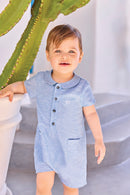 Korte jumpsuit - Blauw TC kamwolk