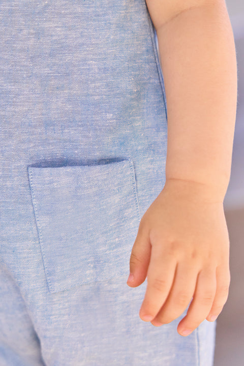 Kurzer Overall - Blau TC-Wappenwolke - Image principale