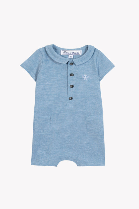 Kurzer Overall - Blau TC-Wappenwolke - Image principale