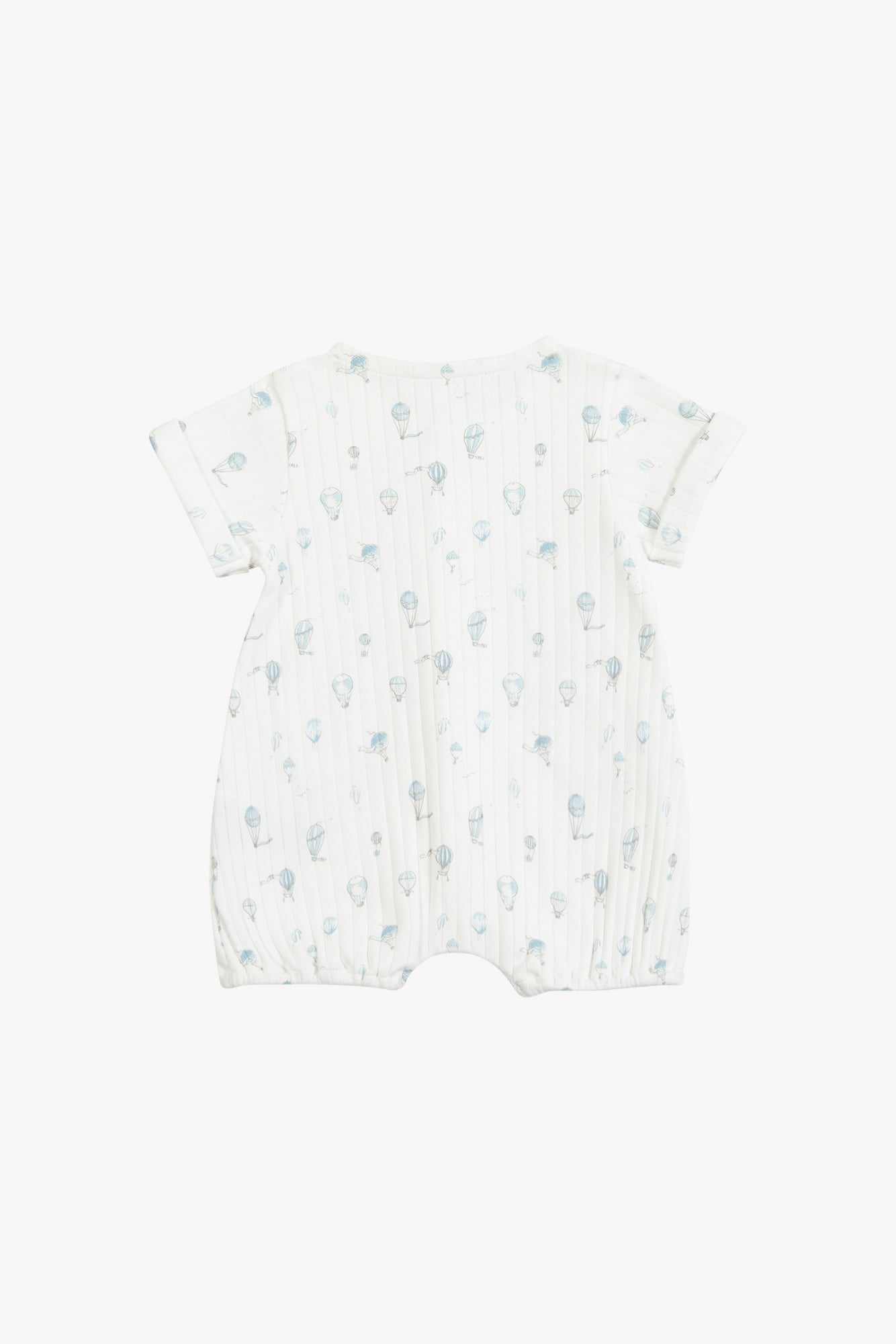 Kurzer Overall - Ecru Baumwolle DruckHeißluftballon