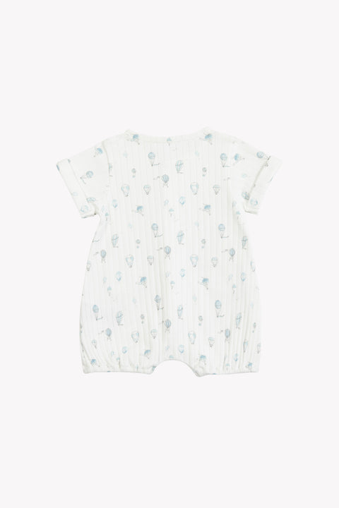Kurzer Overall - Ecru Baumwolle DruckHeißluftballon - Image principale