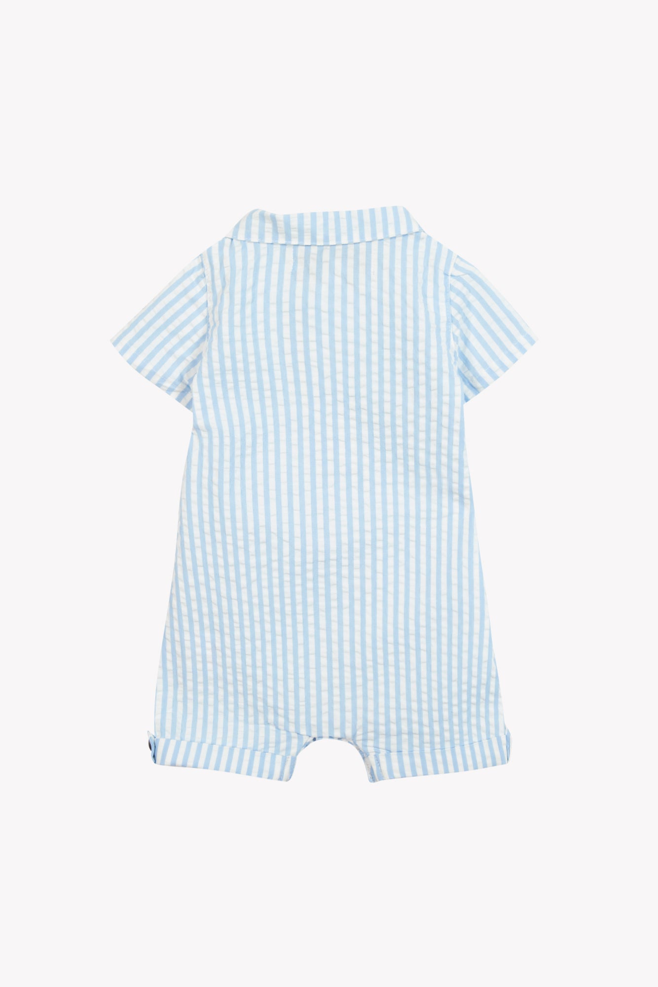 Kurzer Overall - Blau Wolkenbaumwolle Streifens