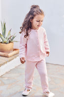 Outfit Jogginganzug - Blassrosa  Baumwolle