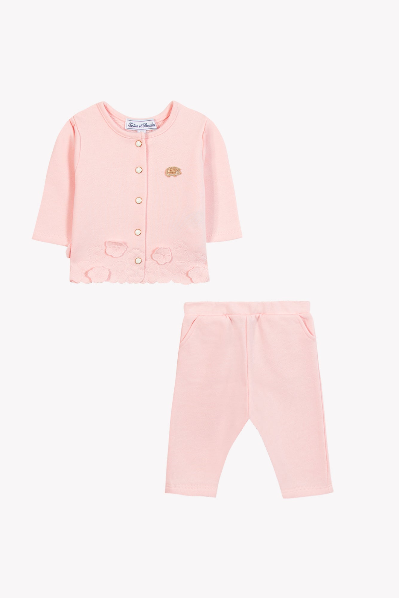 Outfit Jogginganzug - Blassrosa  Baumwolle