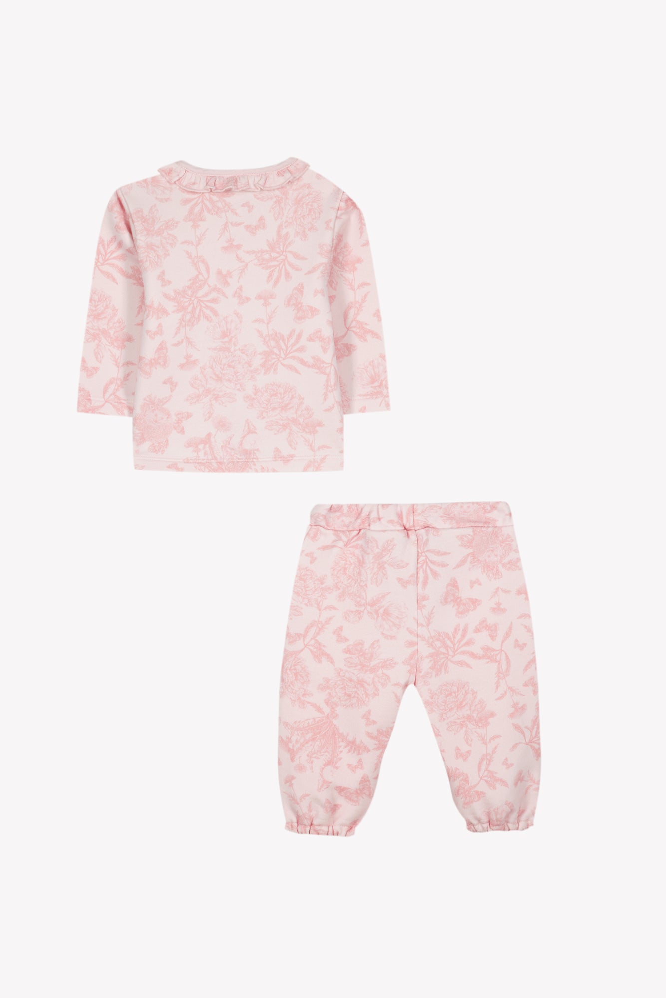 Ensemble Jogging - Rose pâle 100% coton imprimé illustration Toile de Jouy