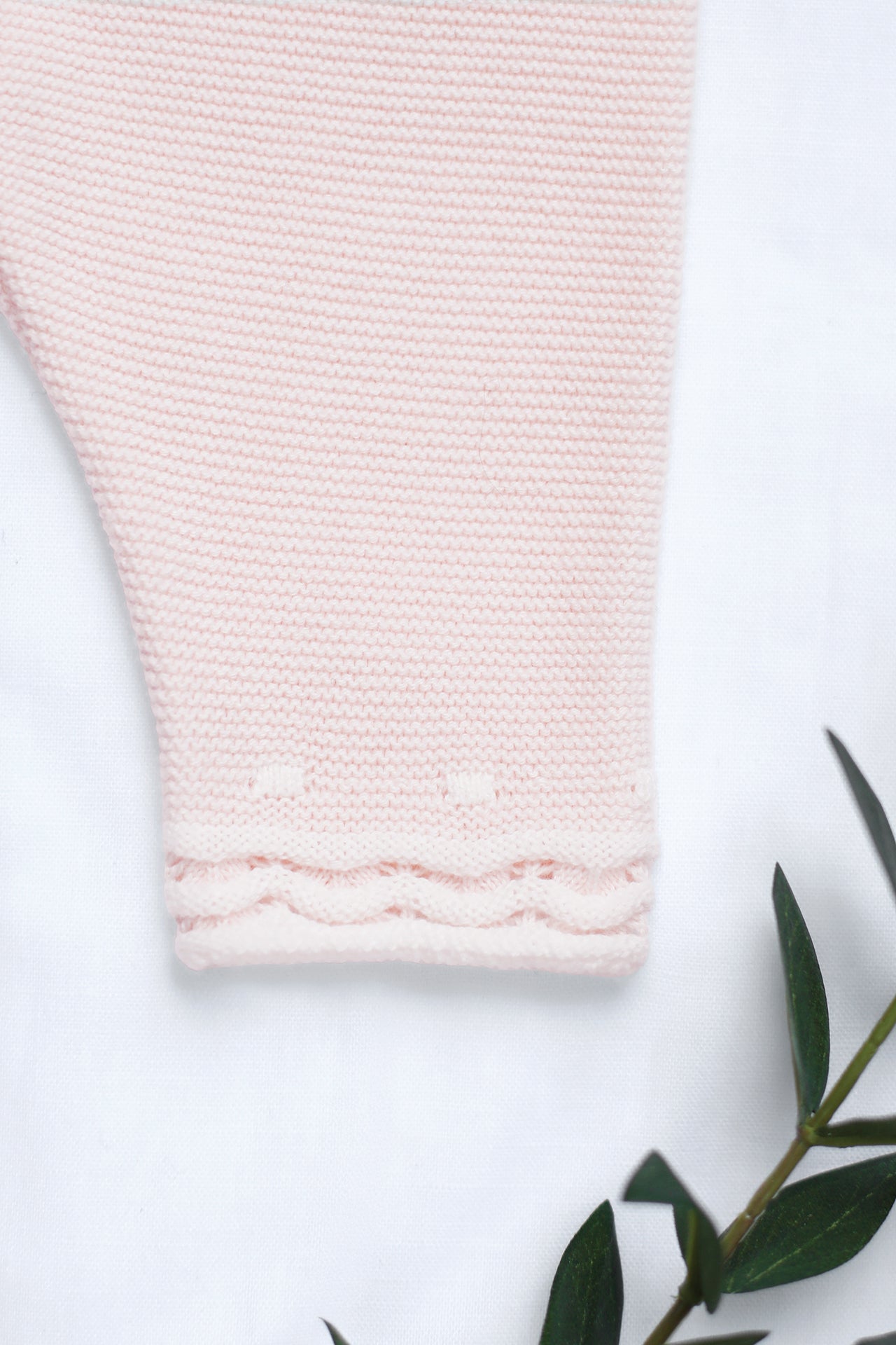 Ensemble long - Rose coton festonné