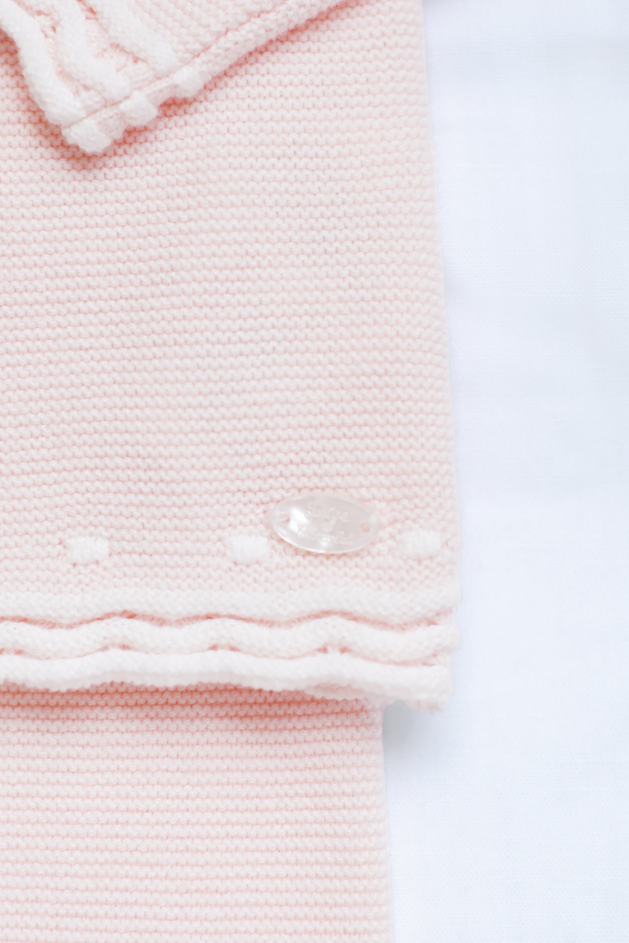Ensemble long - Rose coton festonné