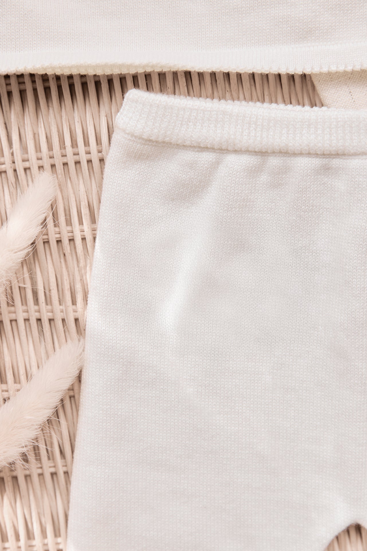 Ensemble long - Ecru coton cache-cœur