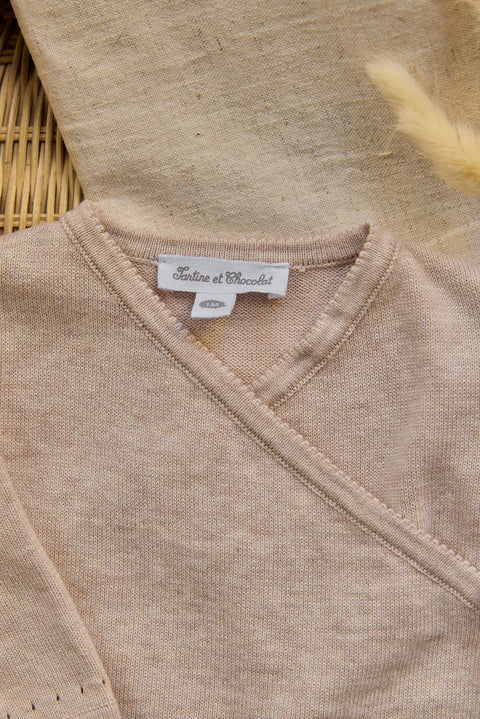 Outfit Lang - Beige Heidekraut-Wickel - Image principale