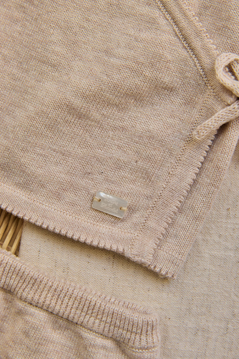 Outfit Lang - Beige Heidekraut-Wickel - Image principale