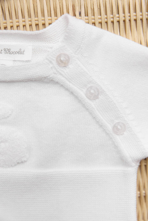 Outfit Lang - Ecru Stickerei Kaninchen - Image principale