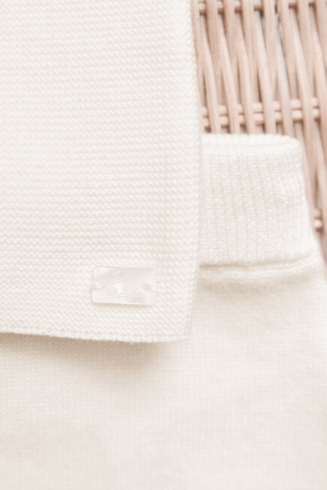 Ensemble long - Ecru broderie lapin