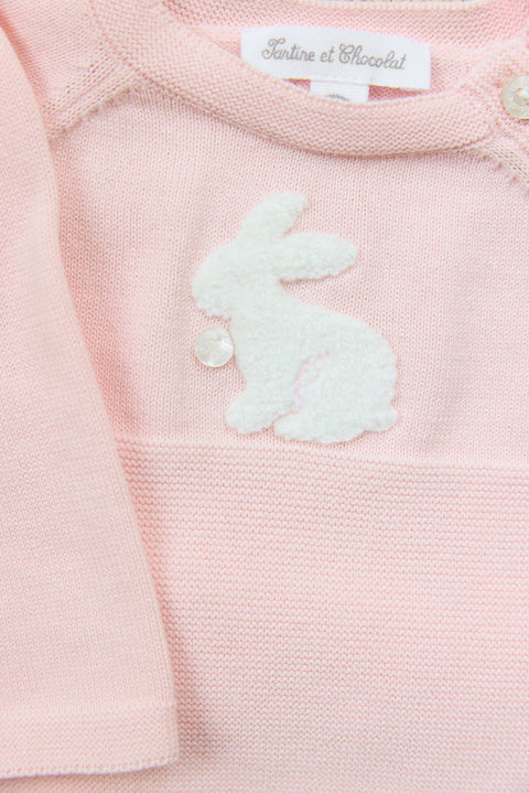 Outfit Lang - Rosa Stickerei Kaninchen - Image principale