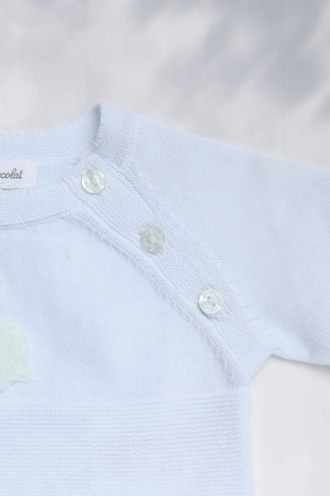 Ensemble long - Ciel broderie lapin - Image principale