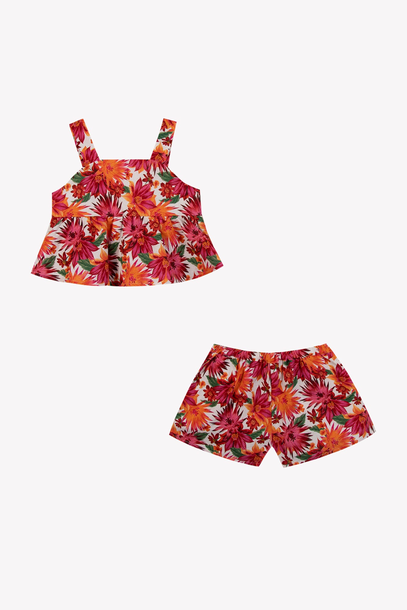 Ensemble court - Coton imprimé fleuri