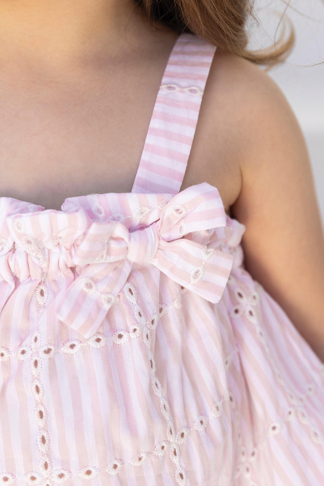 Ensemble court - Rose coton rayures
