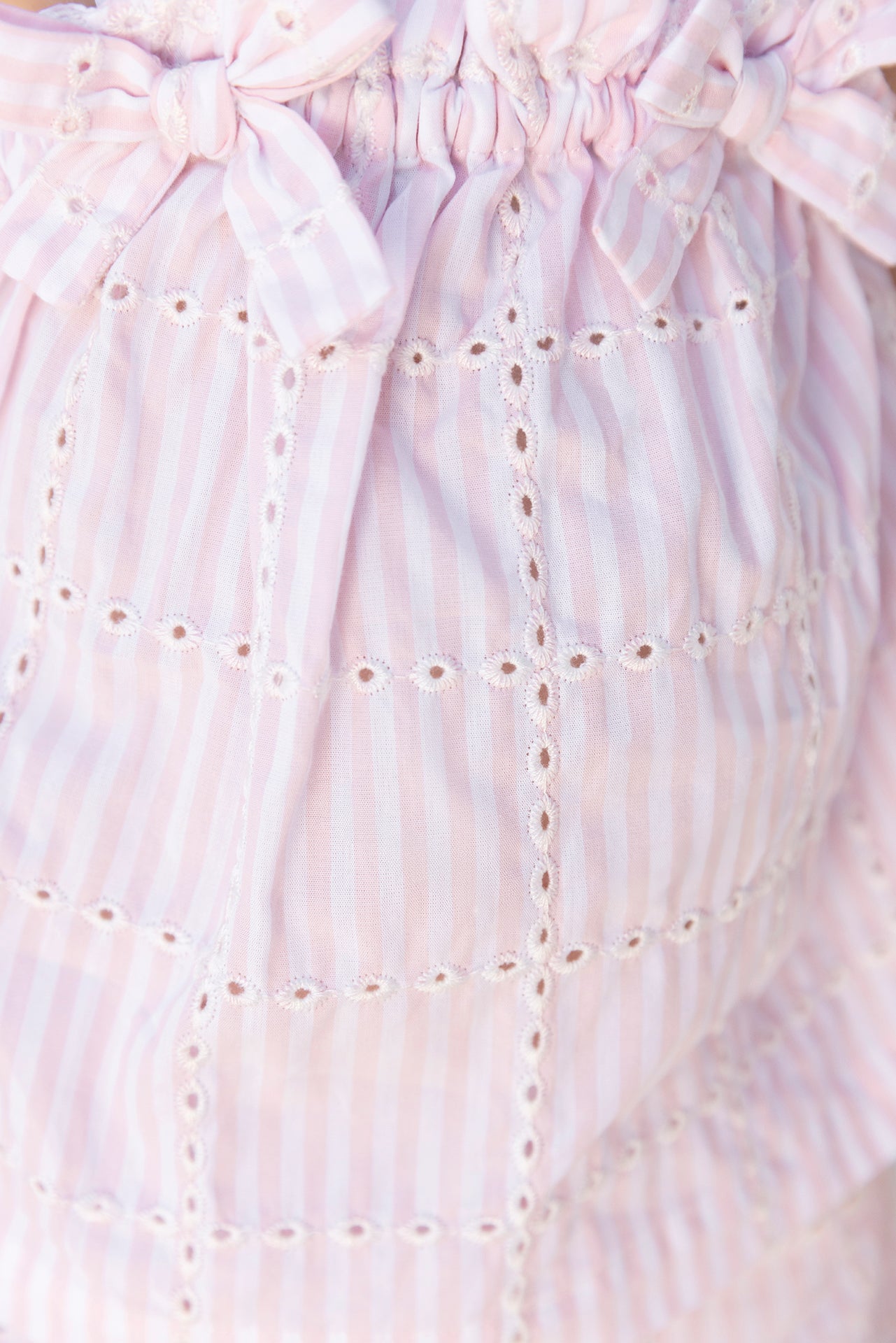 Ensemble court - Rose coton rayures