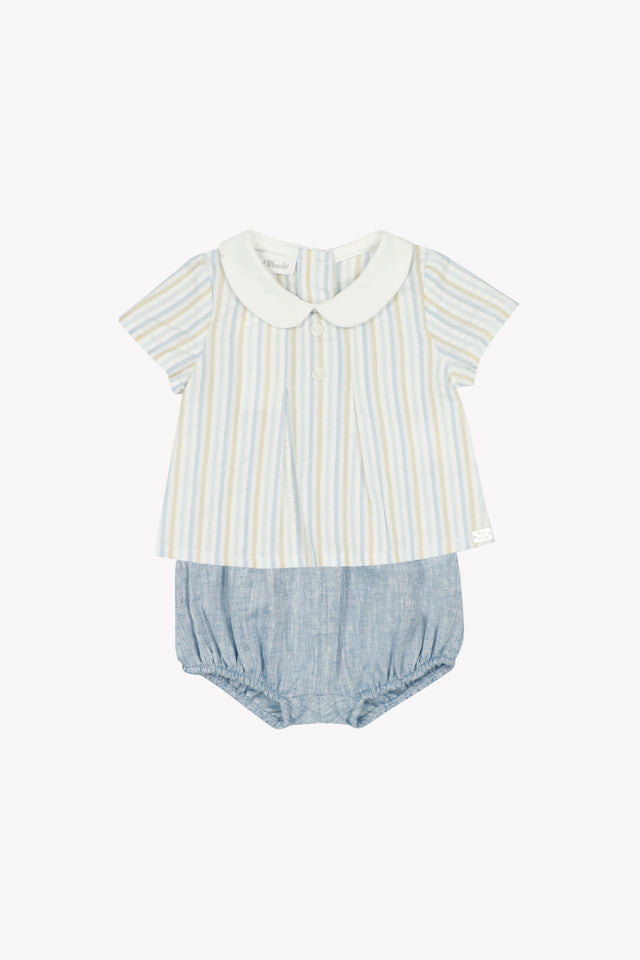 Outfit kurz – Celeste-Baumwolle Peter-Pan-Kragen - Image principale