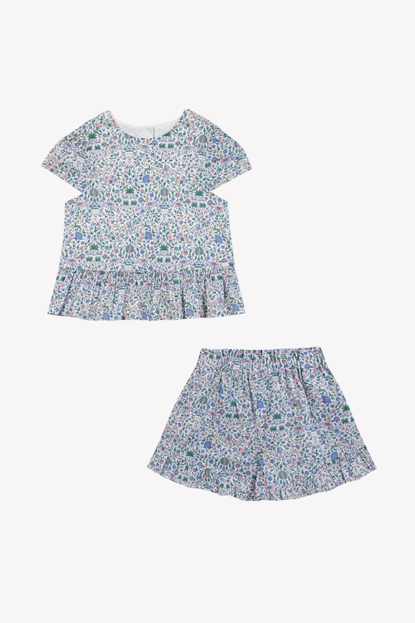 Outfit kurz - Blau DruckStoff Liberty