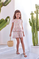 Outfit kurz – Stoff mit Zitrus-Prints Liberty