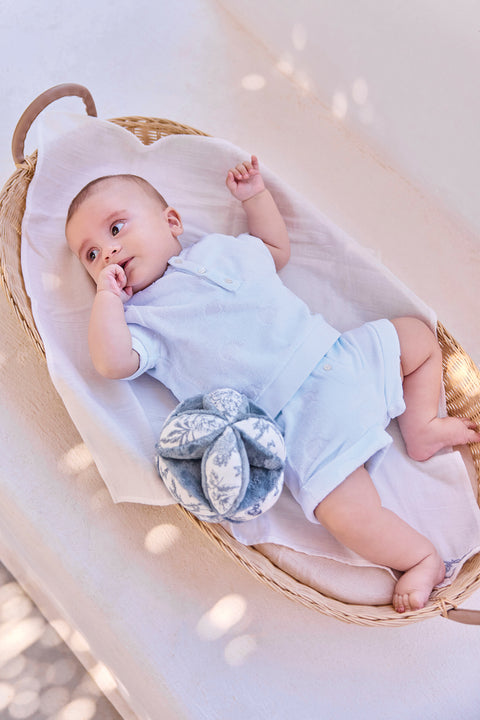 Sensory ball - Print inspiration Toile de Jouy Blue - Image principale