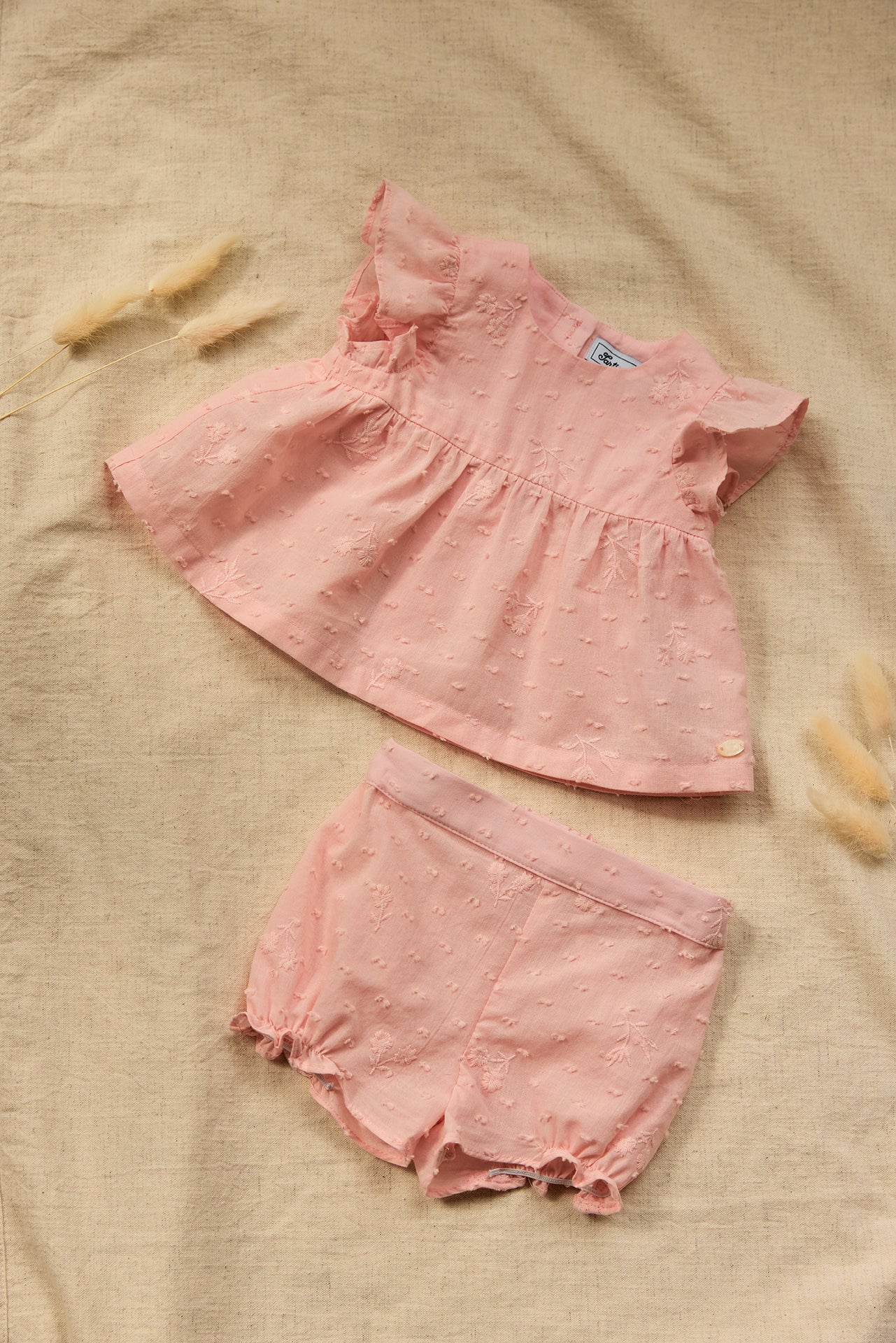 Insiemi breve - Rosa Tessuto leggero