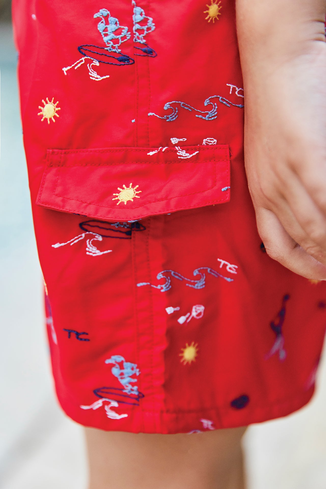 Kurze Hose Bad - Rot Surfer