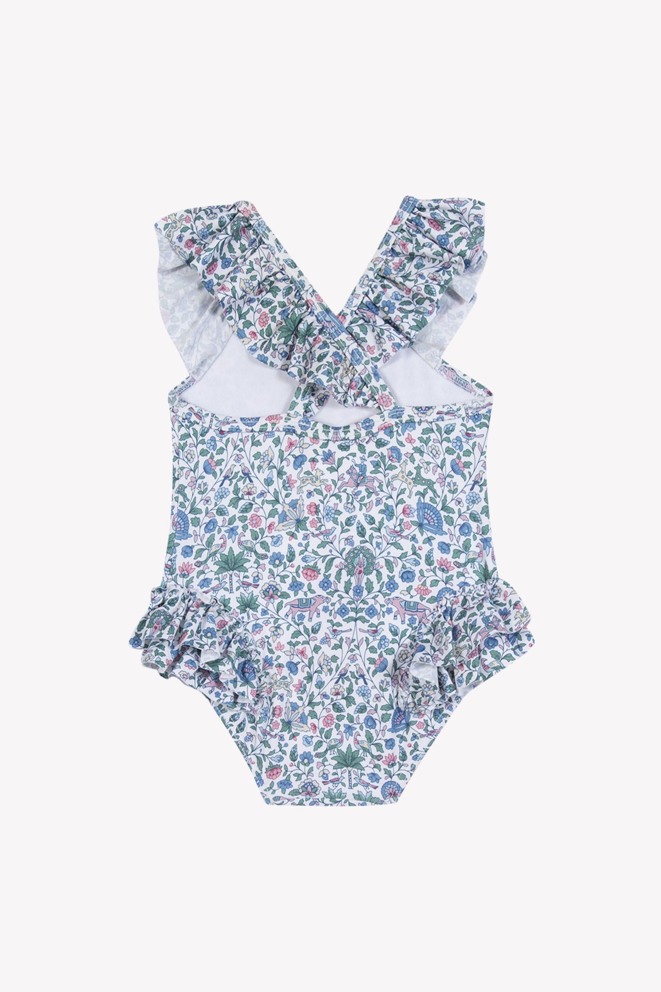 Maillot de bain - Marine imprimé tissu liberty croisé