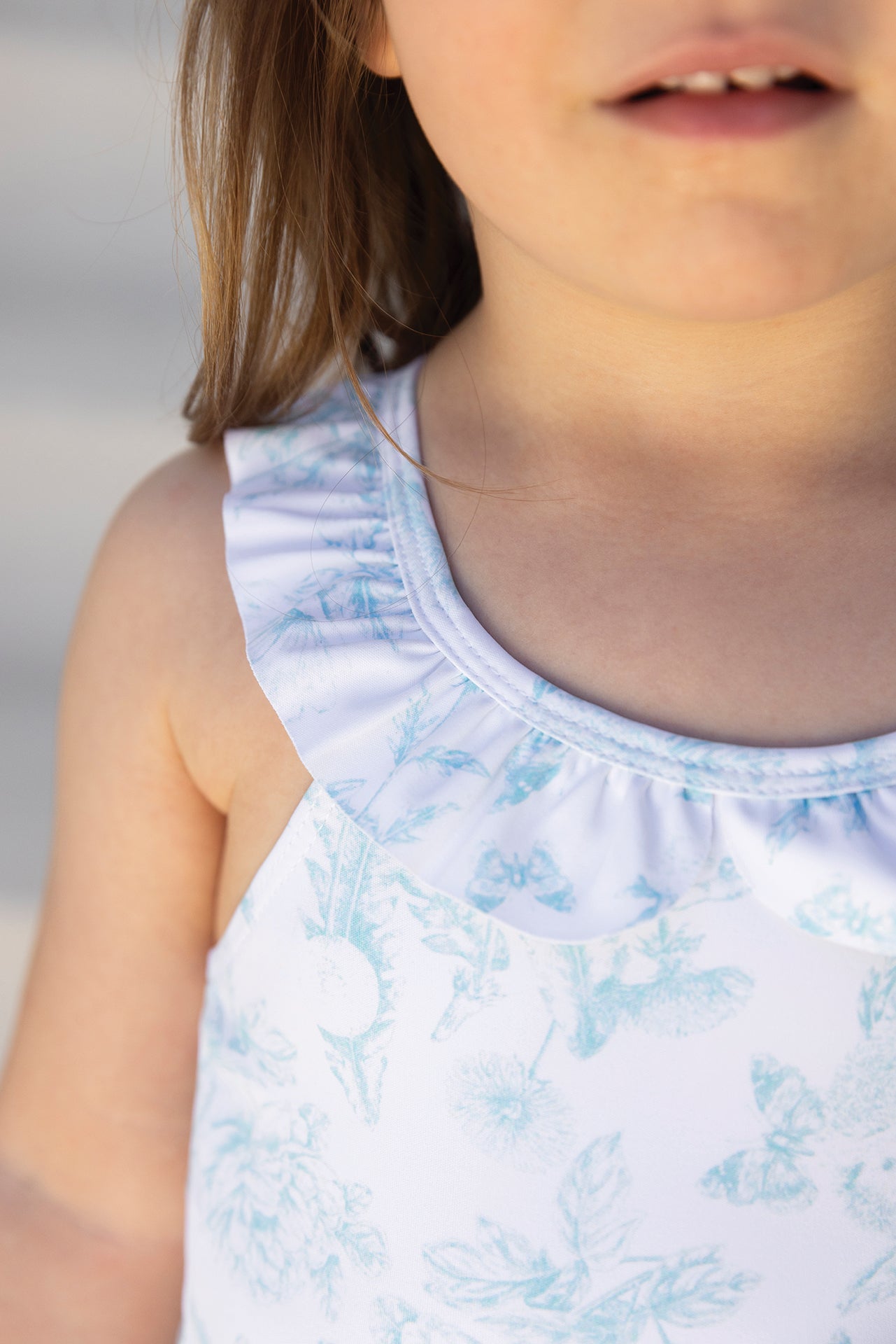 Maillot de Bain - Vert imprimé inspiration Toile de Jouy