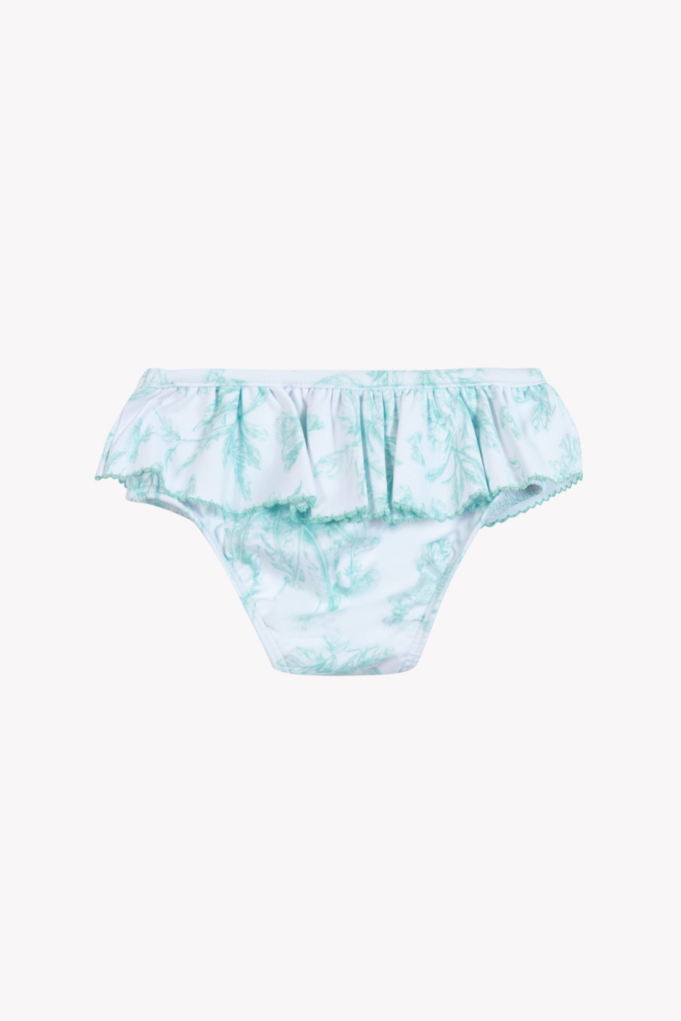 Culotte de bain - Vert imprimé inspiration Toile de Jouy