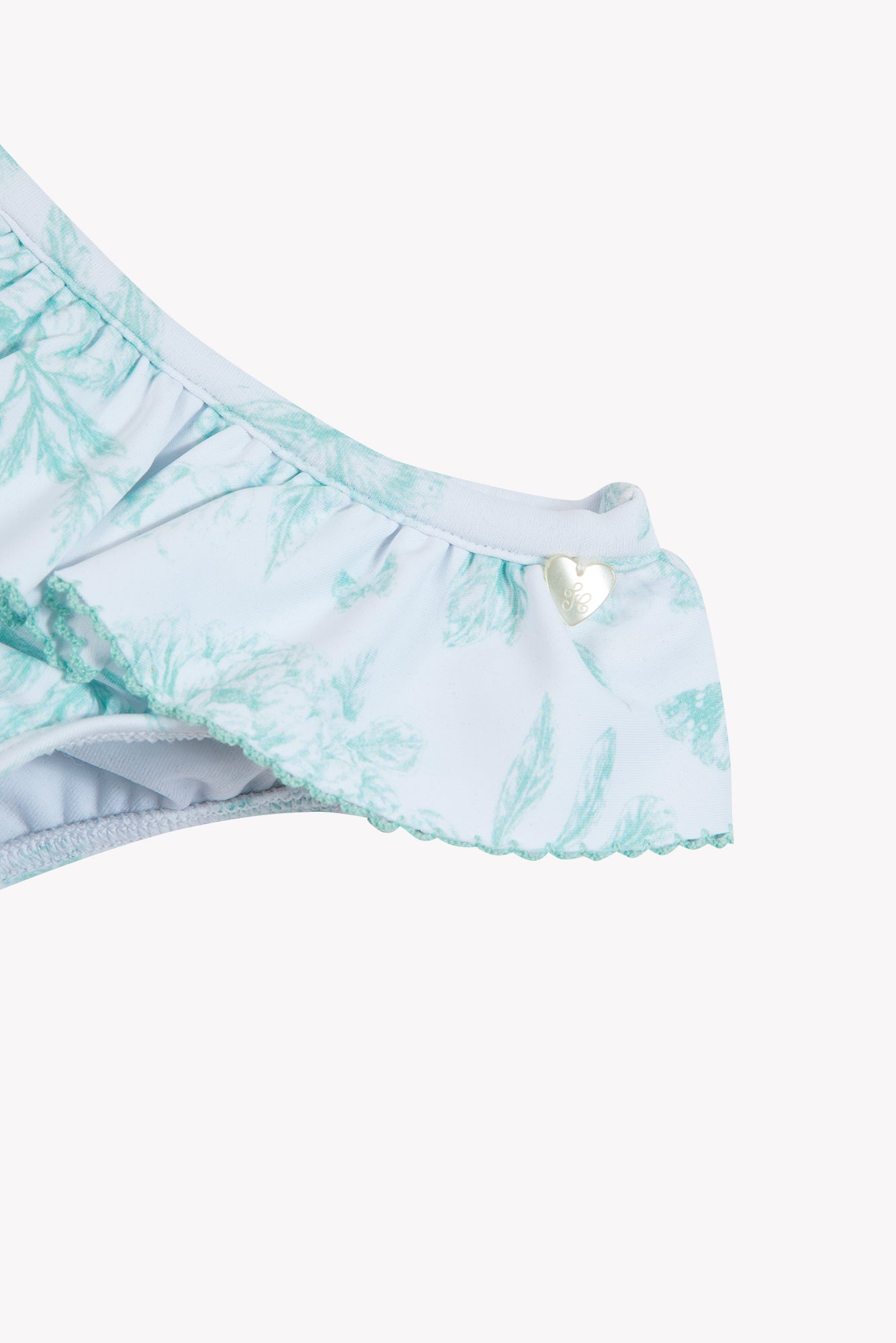 Culotte de bain - Vert imprimé inspiration Toile de Jouy