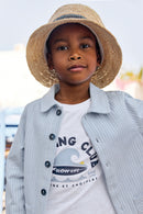 Jacke - Blau Wolke Streifens