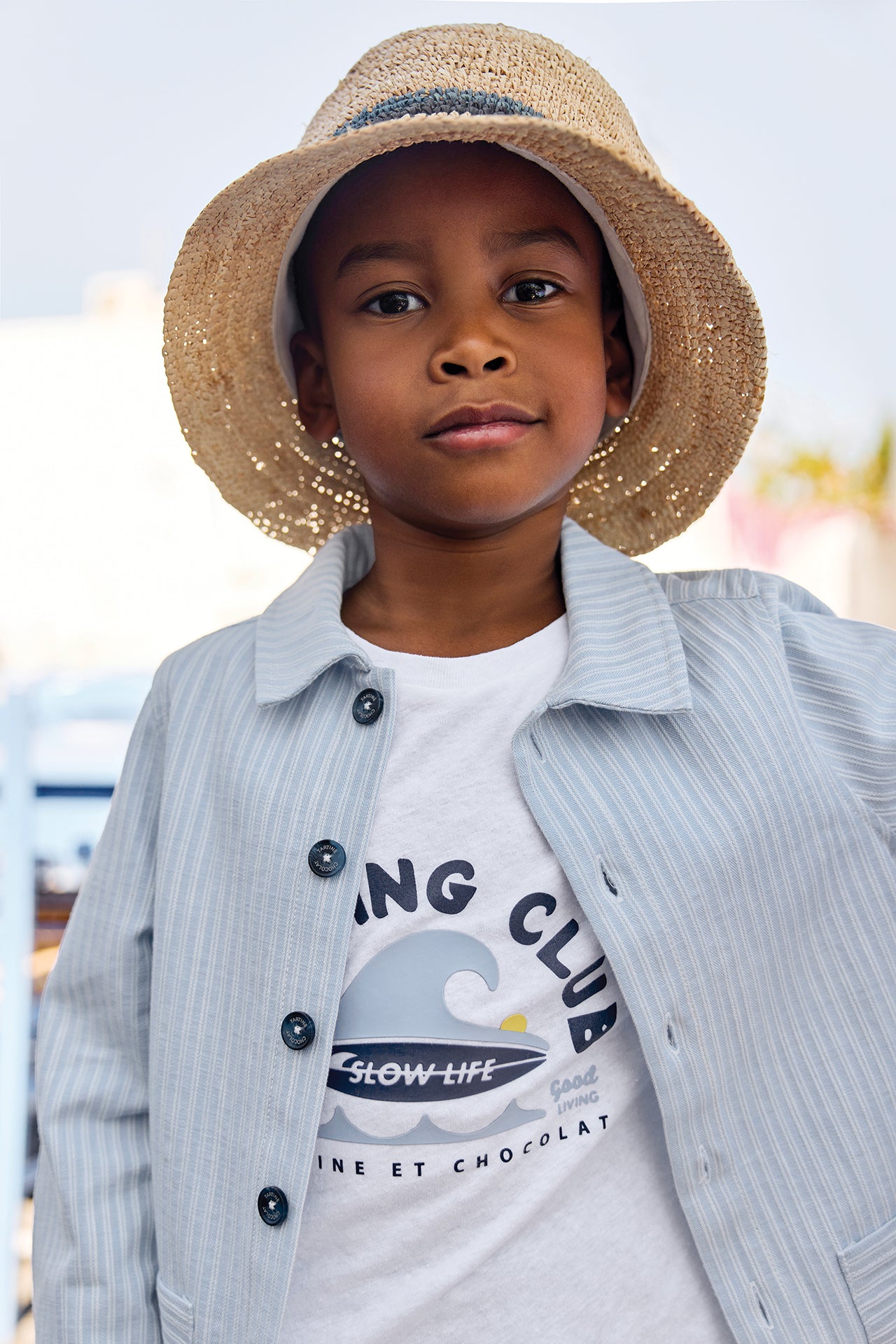 Jacke - Blau Wolke Streifens