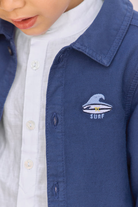 Veste - Indigo coton bord de mer - Image principale