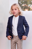 Jacke - Marineblau Leinen TC-Abzeichen