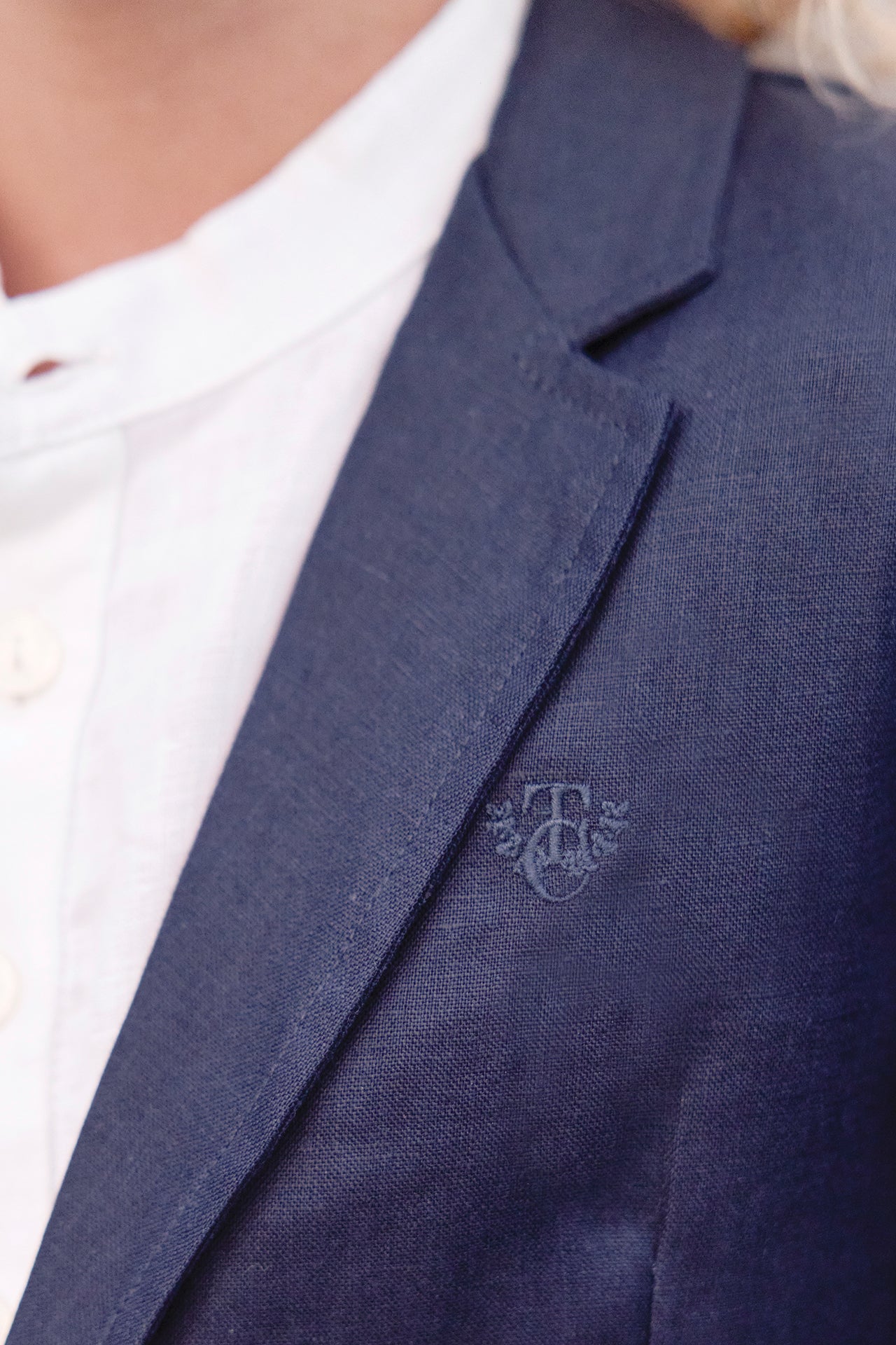 Jacke - Marineblau Leinen TC-Abzeichen