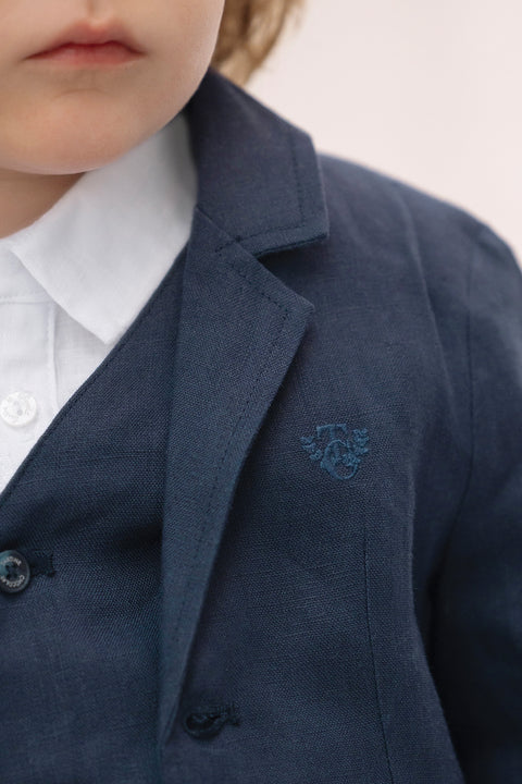 Veste - Marine lin écusson TC - Image principale