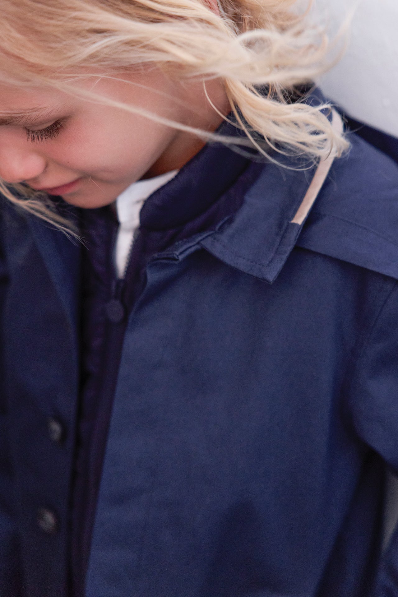 2-in-1-Trenchcoat - Marineblau Kaputze