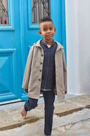 2-in-1-Trenchcoat – Sand Kaputze