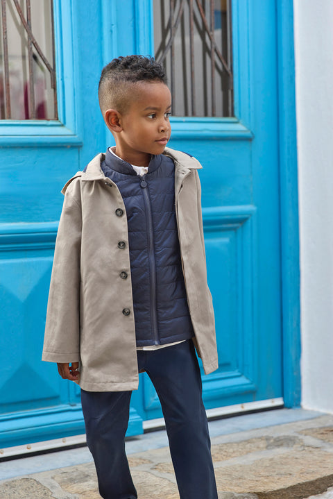 2-in-1-Trenchcoat – Sand Kaputze - Image principale