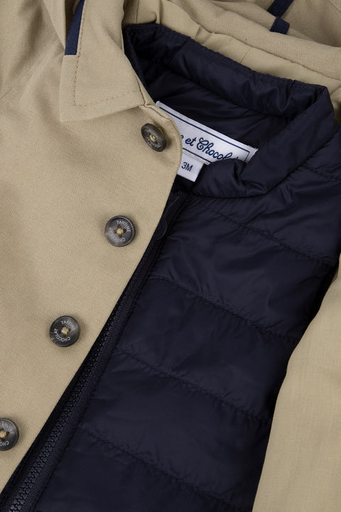 2 in 1 trenchcoat - Zand Kap - Image principale