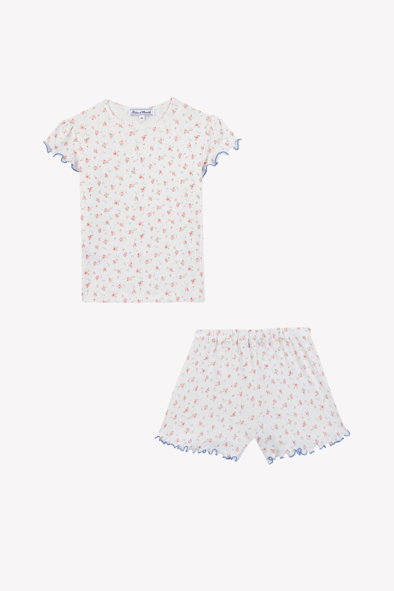 Pyjama - Ecru imprimé fleuris