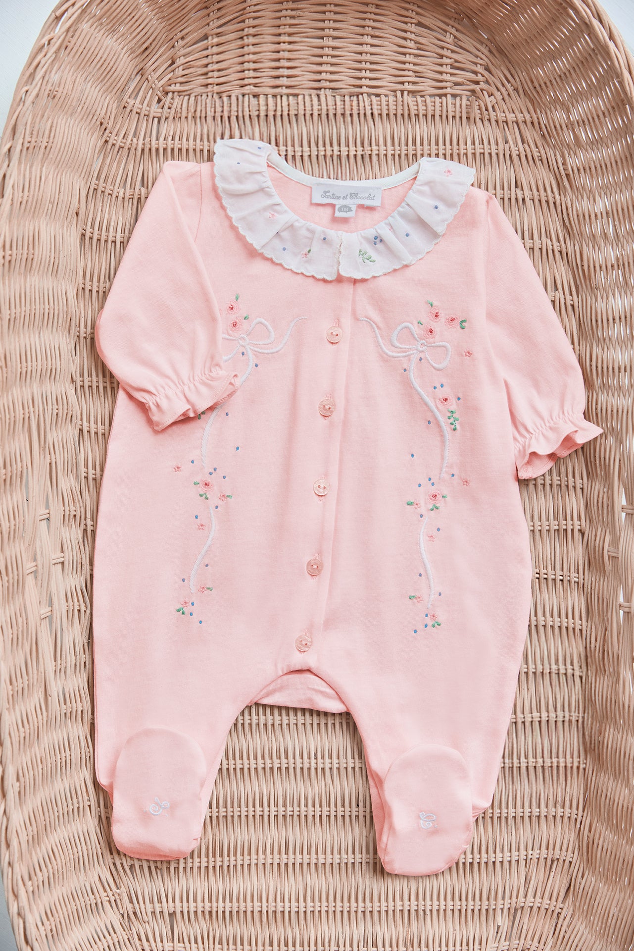 Pyjama - Rose pâle  coto motif ruban