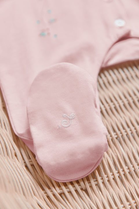 Pyjama - Rose pâle  coto motif ruban - Image principale